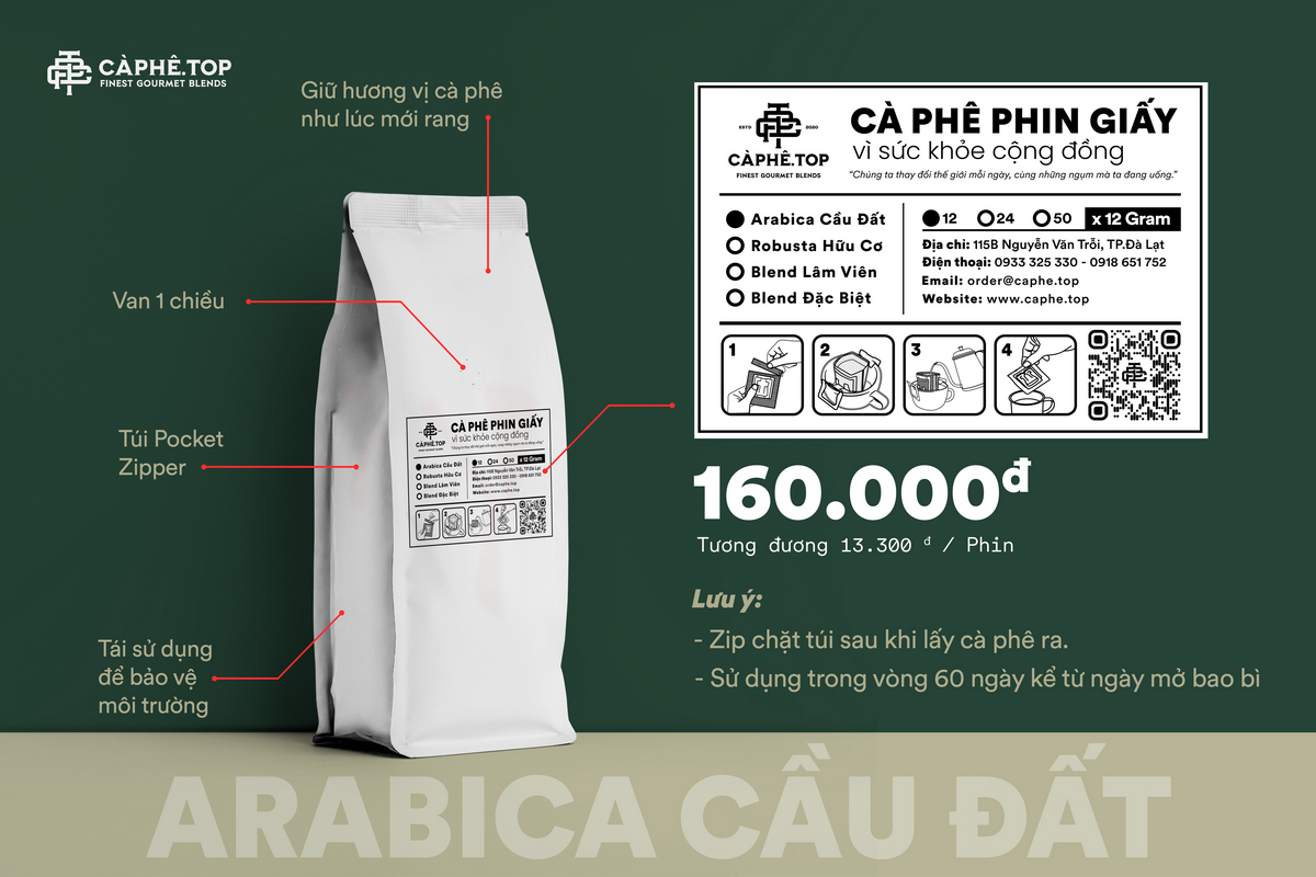 Arabica Cầu Đất 12 phin