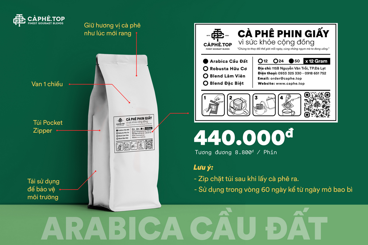 Arabica Cầu Đất 50 phin